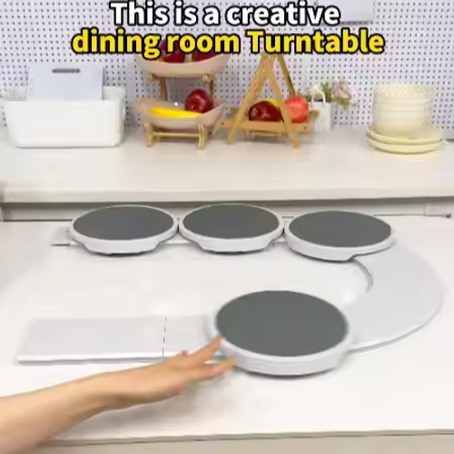 Revolution Turntable Expandable Desktop Rotating Storage Rack for Kitchen and Dining Table