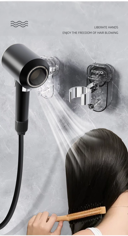 Hair dryer rack, punch-free suction cup hair dryer stand, bathroom wall universal hair dryer storage