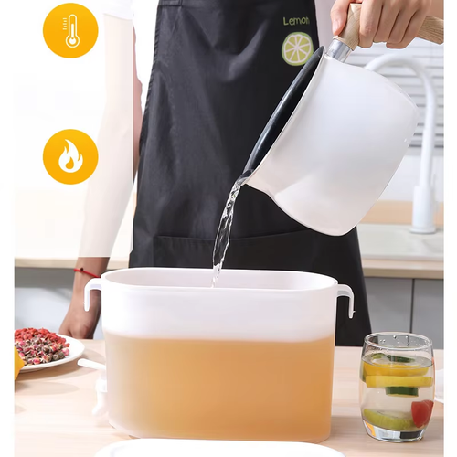 Refrigerator cold water kettle with faucet Large capacity translucent lemon fruit tea beverage barrel
