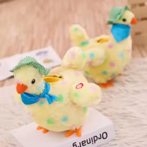 Simulation egg-laying chicken toy chick Children's baby cute pet decompression artifact chicken that lays eggs