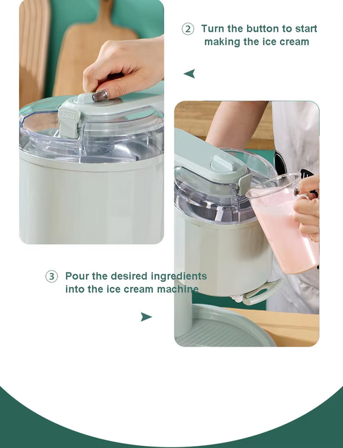 Fully automatic mini fruit ice cream machine Children's DIY ice cream cone machine