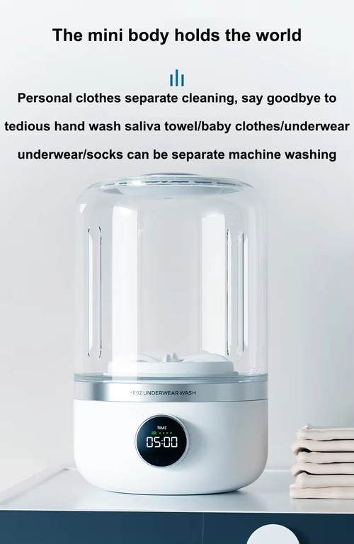 4000Mah Bady Washing Machine for Cleaning Children's Cloth 1L Portable Mini Size Multi-function Automatic Small Wash Care Health