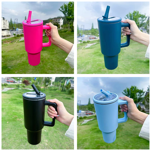 100% Leak-proof Tumbler BPA Free Double Wall Stainless Steel Vacuum Insulated Thermos Cup 40oz Tumbler with Fold Down Straw