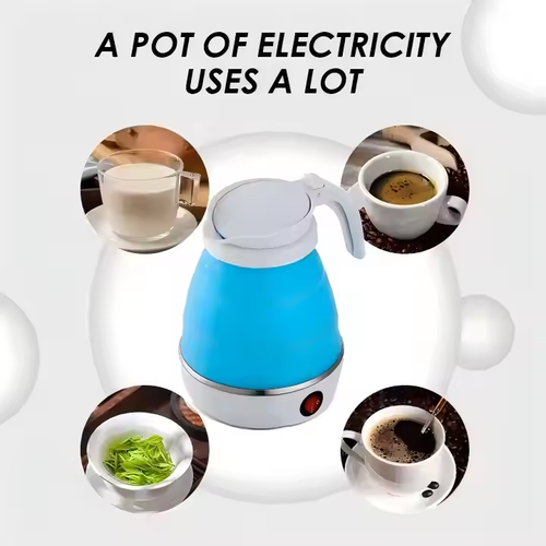 Hot drinks everywhere Mini foldable kettle silicone electric kettle