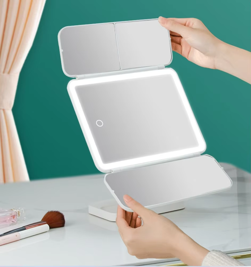 Led Makeup Mirror Portable Salon Mirror with Led Lights Lights Magnifying Handheld Led Makeup Mirror