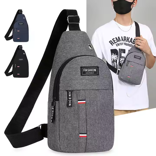 Men's fashionable and convenient casual chest bag Oxford cloth sports travel chest bag cash register crossbody