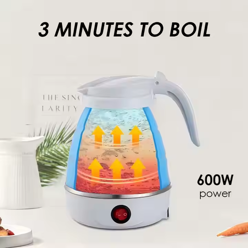 Hot drinks everywhere Mini foldable kettle silicone electric kettle