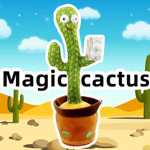 Dancing Cactus Talking, singing and dancing electric plush toy