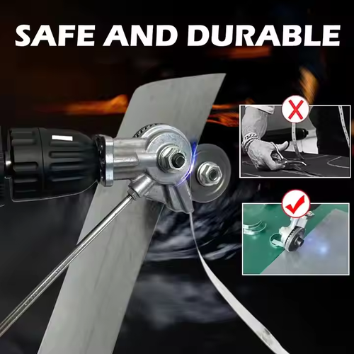 Hand drill converted into shears converted into metal plate cutter new artifact iron scissors converted into cutter