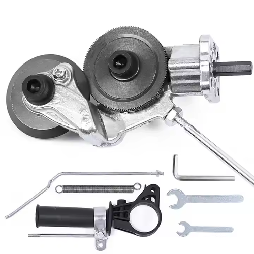 Hand drill converted into shears converted into metal plate cutter new artifact iron scissors converted into cutter