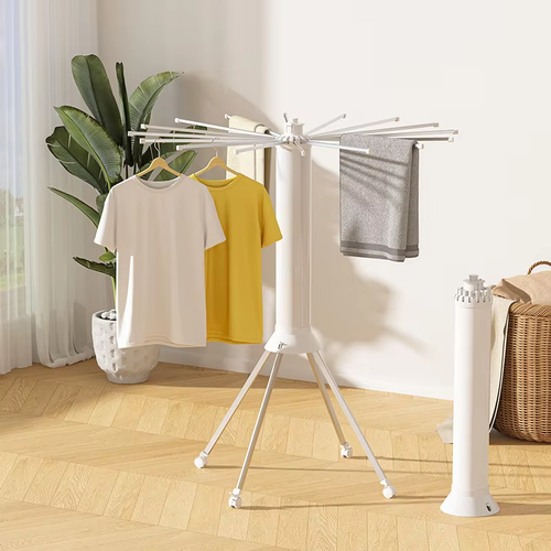360 degree rotating octopus clothes drying rack floor folding clothes drying rod