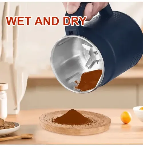 🌱 High performance Home Grinder -🔥 Mash all your food! Easily mash a variety of tough foods. With two titanium alloy blades.304 stainless steel body.