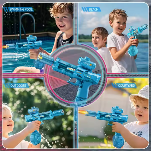 Outdoor Summer Breathe Fire Water Gun Automatic Electric Water Gun Toy for Kids Child