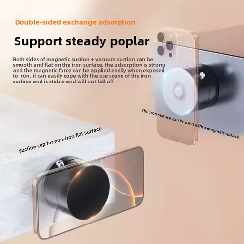 Hot-Selling Vacuum Magnetic Suction Cup Holder Cross-Border TikTok Car Mount with Foldable New Phone Holder and Desktop Stand