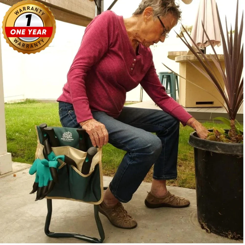 Garden Kneeler and Seat Foldable Garden Stool Heavy Duty Gardening Bench for Kneeling Sitting with Handles