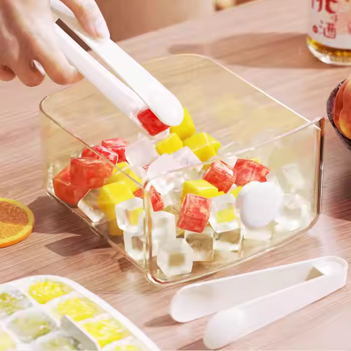 Hot Sale Food Grade Home Refrigerator Press Ice Compartment Storage Ice Cube Mold Tray Box Making Ice Ball Molds