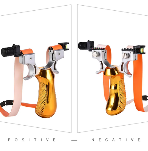 New Style Big Power High Precision New Outdoor Hunting Slingshot Laser Aiming Slingshot Using Flat Rubber Band
