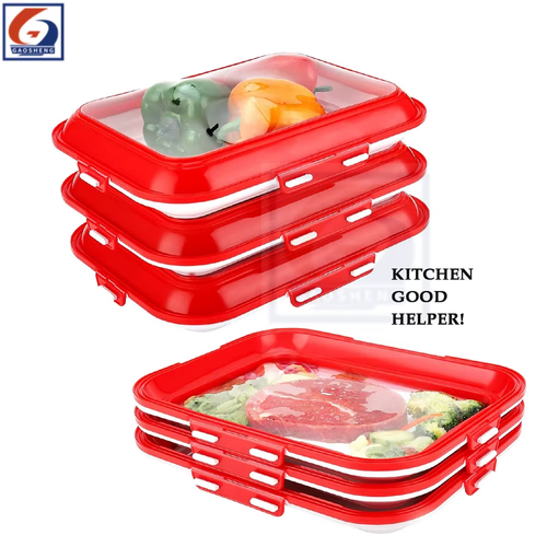 Multifunctional double-sided fresh-keeping box vacuum fresh-keeping tray refrigerator fresh-keeping tray