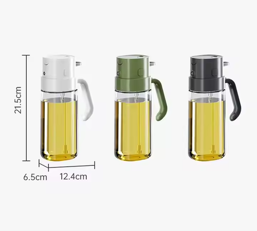 High quality 2 in 1 oil sprayer Kitchen household food grade olive oil spray bottle oiler for cooking, barbecue