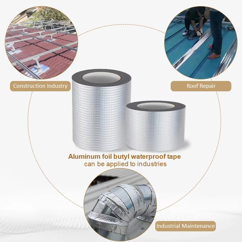 Butyl tape waterproofing roll Yellow glue white glue iron sheet leak-proof sun room waterproofing material Size: 0.12cm*5cm*50cm