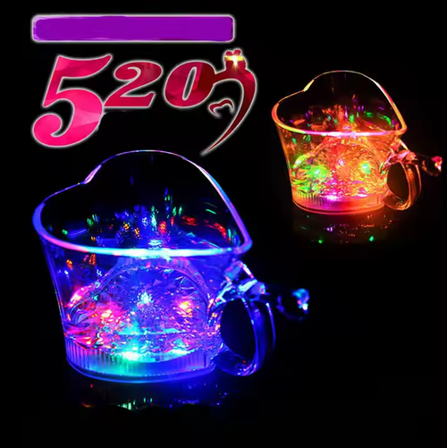 Induction cold light water cup that lights up when you pour water Colorful luminous cup LED flash cup