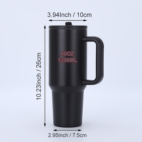 100% Leak-proof Tumbler BPA Free Double Wall Stainless Steel Vacuum Insulated Thermos Cup 40oz Tumbler with Fold Down Straw