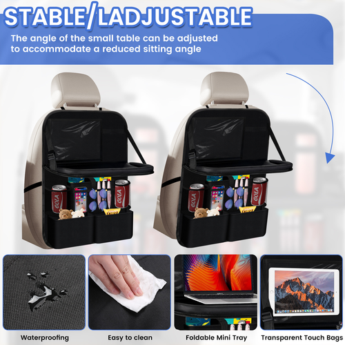 Car Backrest Storage Bag Chair Hanging Bag Multi-functional Car Seat Storage Bag Storage Organize Car Table