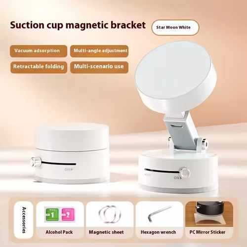 Hot-Selling Vacuum Magnetic Suction Cup Holder Cross-Border TikTok Car Mount with Foldable New Phone Holder and Desktop Stand