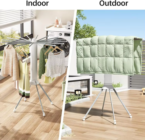360 degree rotating octopus clothes drying rack floor folding clothes drying rod