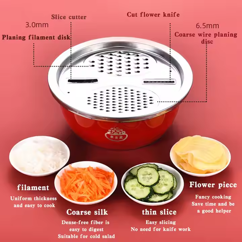 Kitchen Washing Vegetables, Fruit, Rice Colander Strainer Set 3QT Stainless Steel Microporous Colander Mixing Bowl