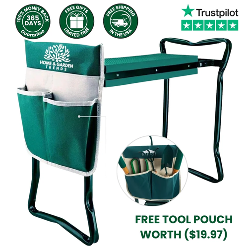 Garden Kneeler and Seat Foldable Garden Stool Heavy Duty Gardening Bench for Kneeling Sitting with Handles