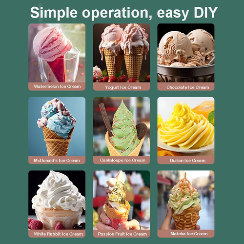 Fully automatic mini fruit ice cream machine Children's DIY ice cream cone machine