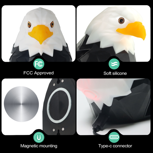 Black Eagle Wall Lamp | Modern LED Wall Decor | Mood Light for Parties and Holidays