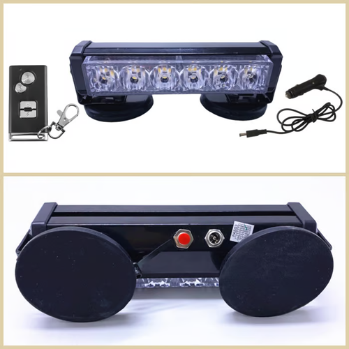 Wireless remote control car rechargeable warning light strong magnetic flashing light