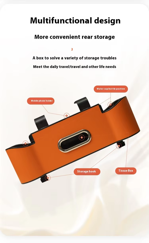 Car seat back seat leather multifunctional storage box Car tissue storage box Water cup holder hook storage box