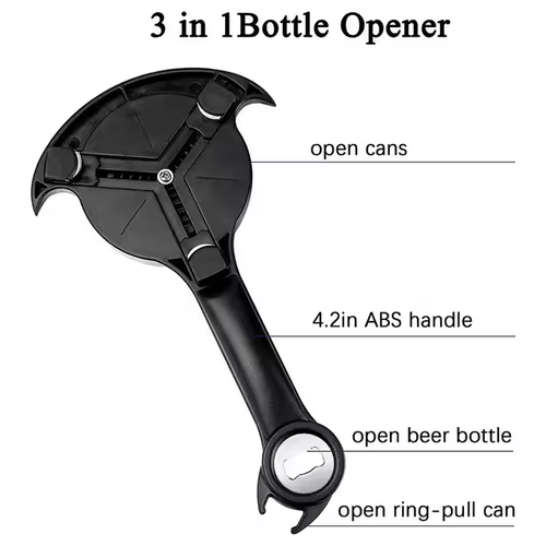 New Multi-function Household Kitchen Tool Bottle Opener Anti-skid and Labor-saving Rotary Can Opener
