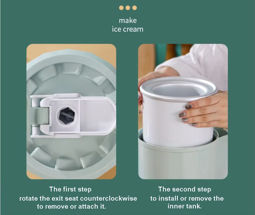 Fully automatic mini fruit ice cream machine Children's DIY ice cream cone machine