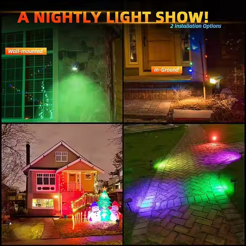 New solar outdoor waterproof tree light, super bright landscape garden lawn light, garden decorative lighting spotlight