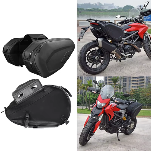 Motorcycle Helmet Travel Bags Suitcase Saddlebags Waterproof Hard Saddle Bag Motorcycle Bilateral Locomotive Bag