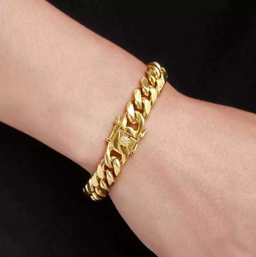 18K gold-plated Cuban bracelet