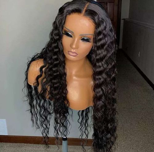 Long curly hair wig