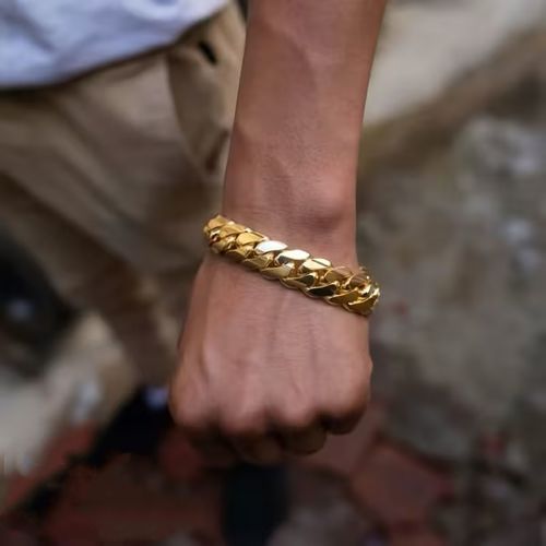 18K gold-plated Cuban bracelet