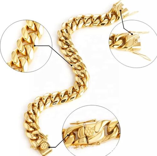 18K gold-plated Cuban bracelet