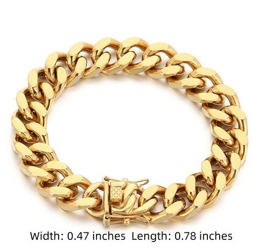 18K gold-plated Cuban bracelet