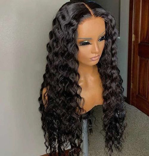 Long curly hair wig