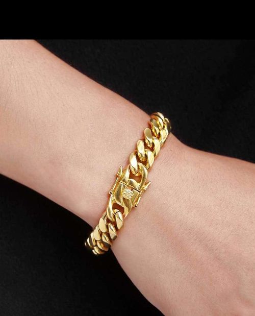18K gold-plated Cuban bracelet