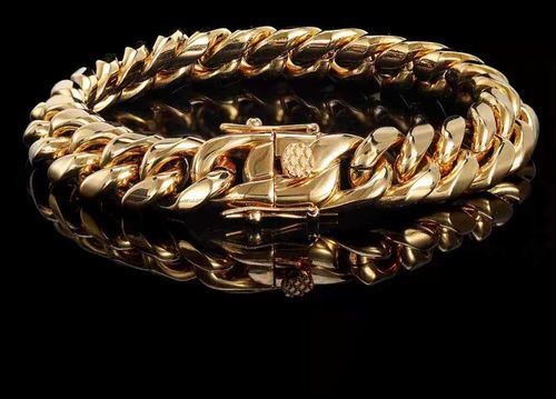 18K gold-plated Cuban bracelet