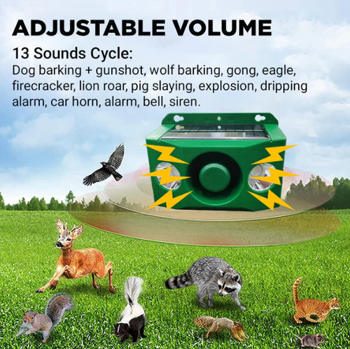 🔥2025 HOT SALE🔥Beast Repellent Solar Warning Lights with Loud Volume
