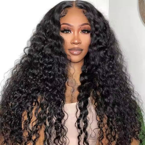 Lace Water Wave Glue-free Human synthetic Wig