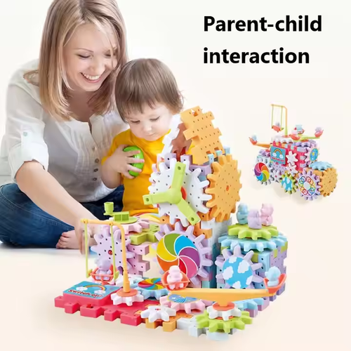 Children's Assembled Electric Gear Building Blocks（166PCS）